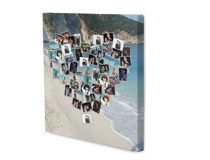 heart shaped canvas collage