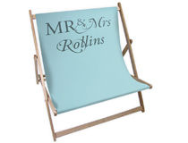 mr and mrs wedding gift deck chair