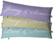 personaliased wedding suasage cushion