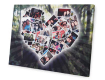 heart canvas shape print