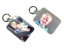 leather photo keyring