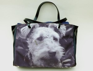 7-year-old-bag Dog on a black handbag