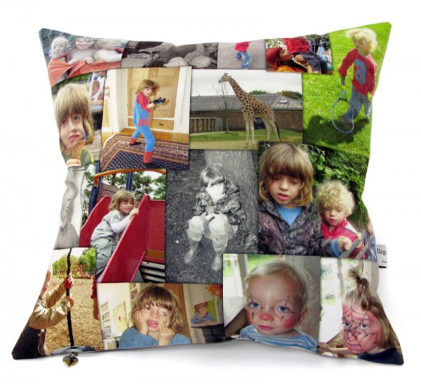 montage photos on personalised cushions a wide selection of photos of children in a montage on a comfy personalised cushion