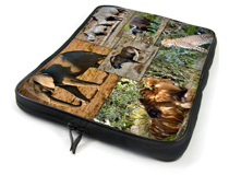Safari images on a black laptopbag