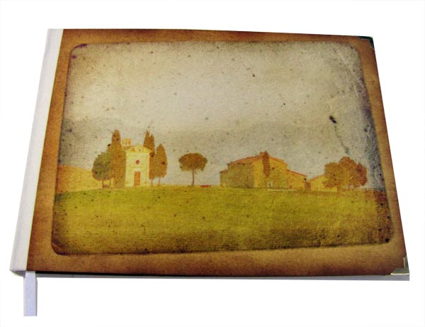 landscape-guestbook A village landscape image on the cover of a guestbook