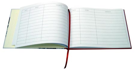 open guestbook Pages of a guestbook