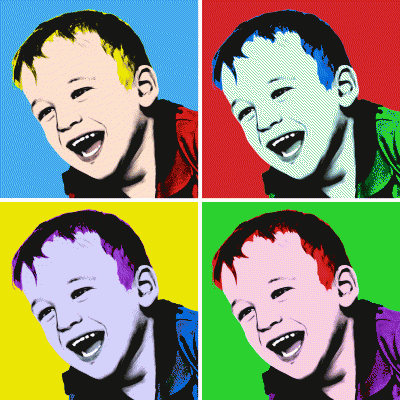 These adorable photo canvas images are Andy Warhol style perfect mothers 