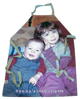Mothers day personalised apron children on apron