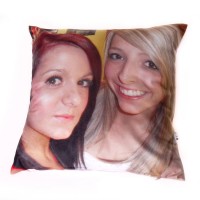 Two girls on a cushion