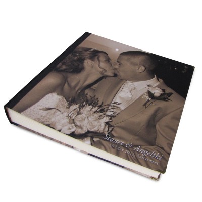 Wedding Photograph Album on Man And Woman On Their Wedding Day On A Sepia Coloured Photo Album