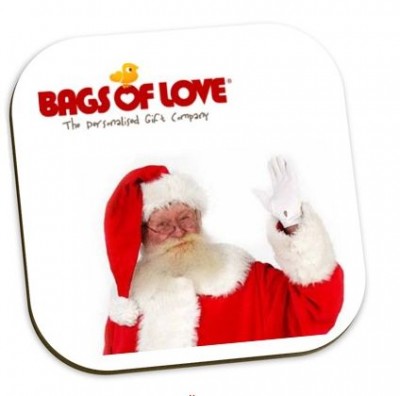 Photo Coaster with a design and a logo
