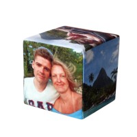 Christmas Gifts for Fathers photo cube with couple and travels