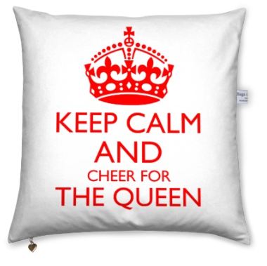 Cushion with own text with the Keep calm design