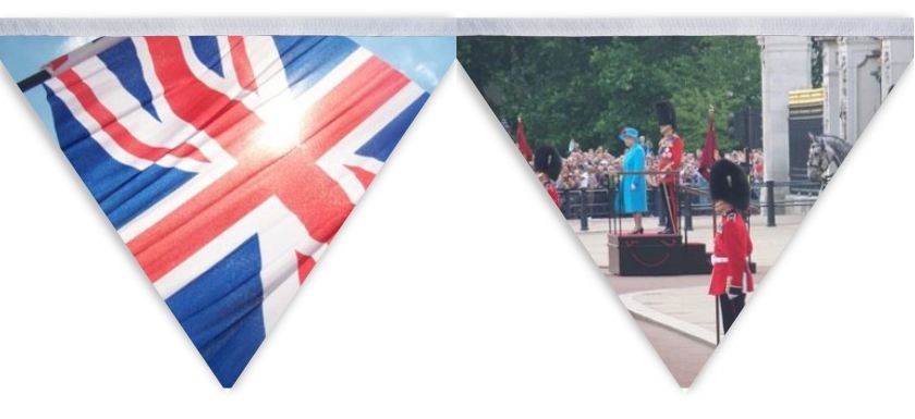 diamond jubilee bunting designed with own pictures