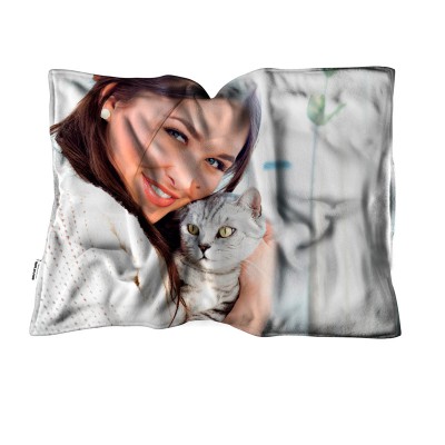lady-and-cat-personalised-blanket
