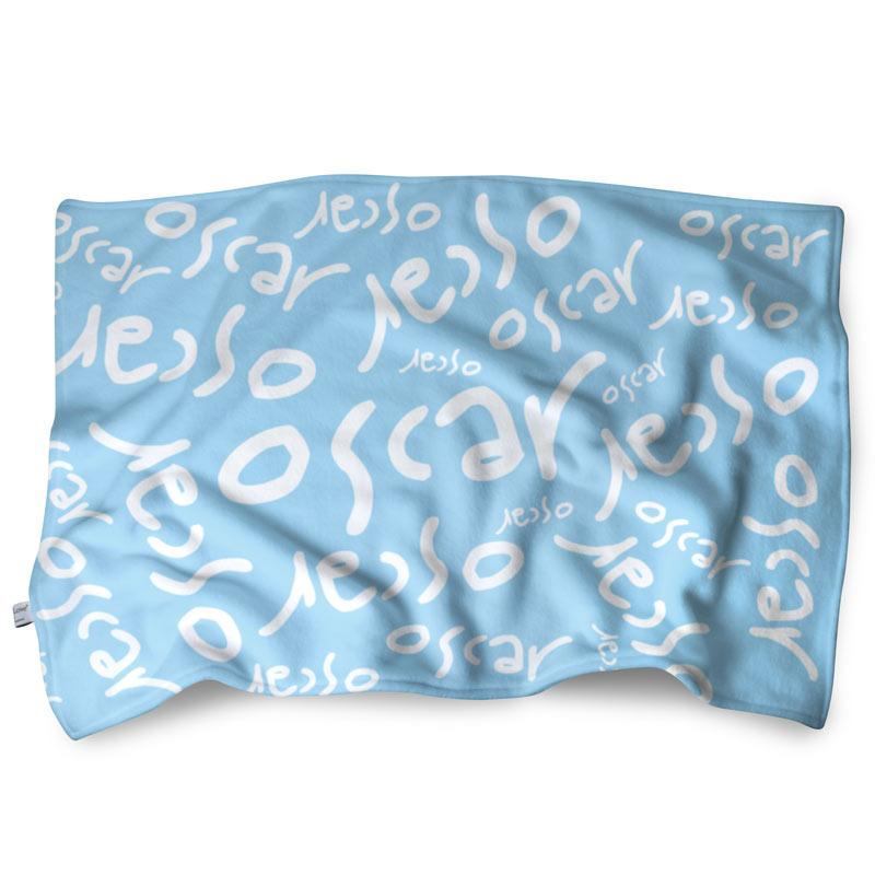 Personalised Baby Name Blanket. Print Baby Name On Blanket. By Bags Of Love