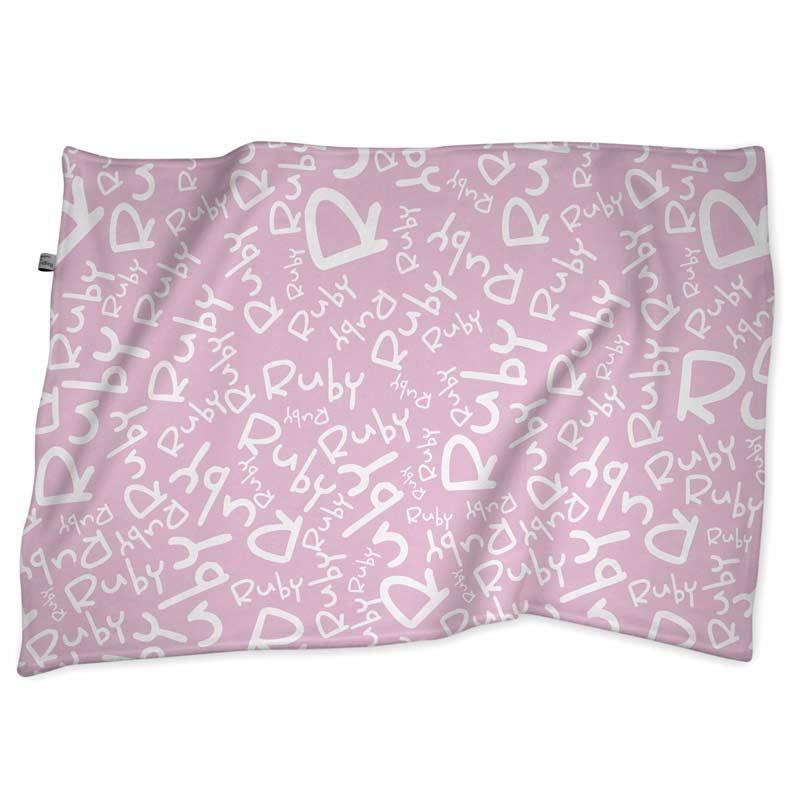 Personalised Baby Name Blanket. Print Baby Name On Blanket. By Bags Of Love