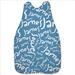 baby sleeping bag blue text