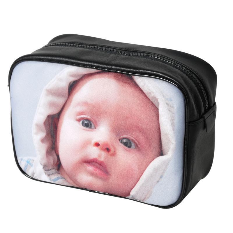 Wash Bag for Men Personalised With A Photo. Mens Photo Wash Bags By Bags Of Love