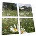 personalised multi split photo canvas flowers