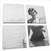 old fashioned black and white multi panel canvas