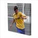 a footballer on a custom colour splash canvas