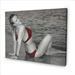 woman by beach in custom photo canvas