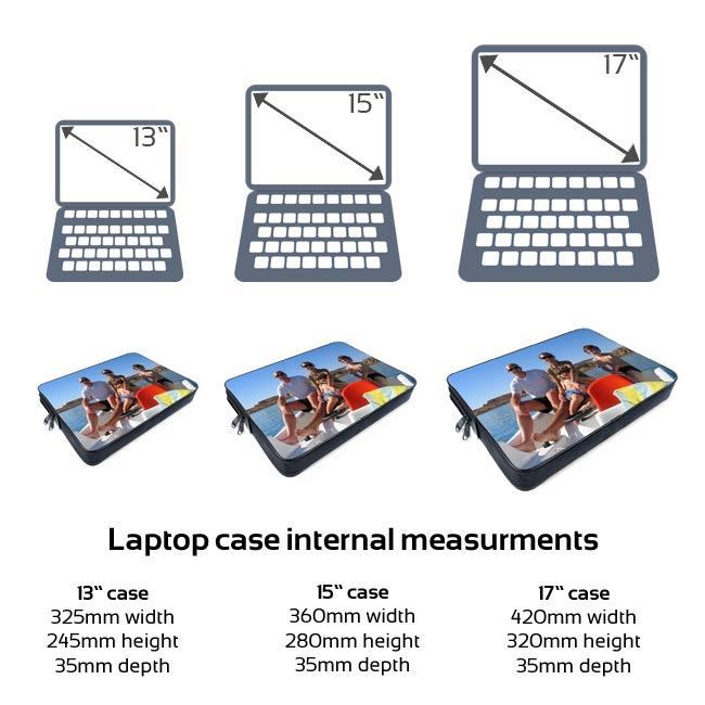 Laptop bag sizing
