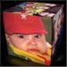 personalised family photo light cube
