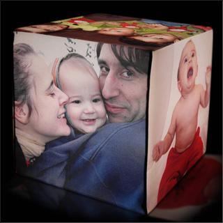personalised photo light cube