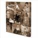 photo montage canvas print framed sepia