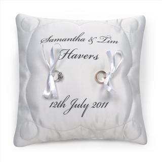 personalised wedding ring cushion