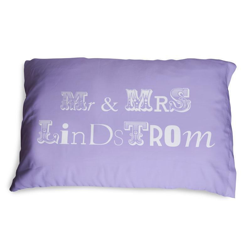  Mrs pillow case Personalised text pillow case Wedding text pillow case