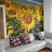 personalised photo wallpaper sunflower lounge