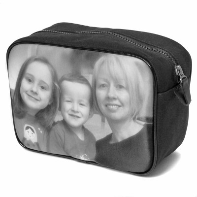 black and white washbags