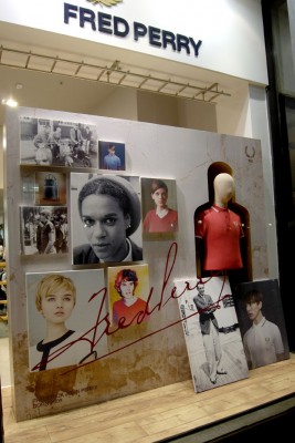 Canvas prints in a window display of a shop