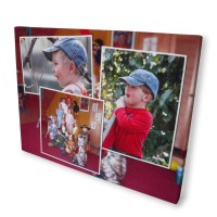 children on photo montage canvas