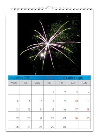 Photo Calendars with a photo of a firework