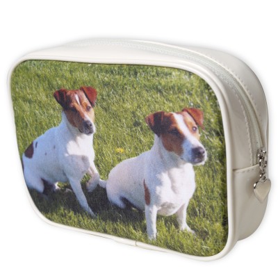 Christmas make up bag of two dogs