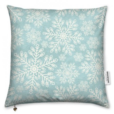 christmas cushion with snowflake design