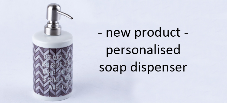 personalised soap dispenser