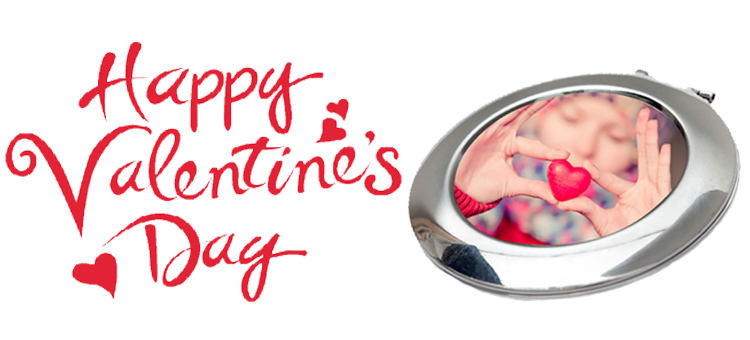 happy valentines day compact mirror