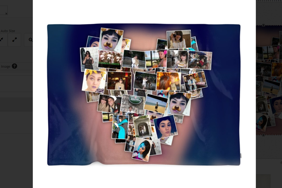 photo blanket personalised with facebook photos