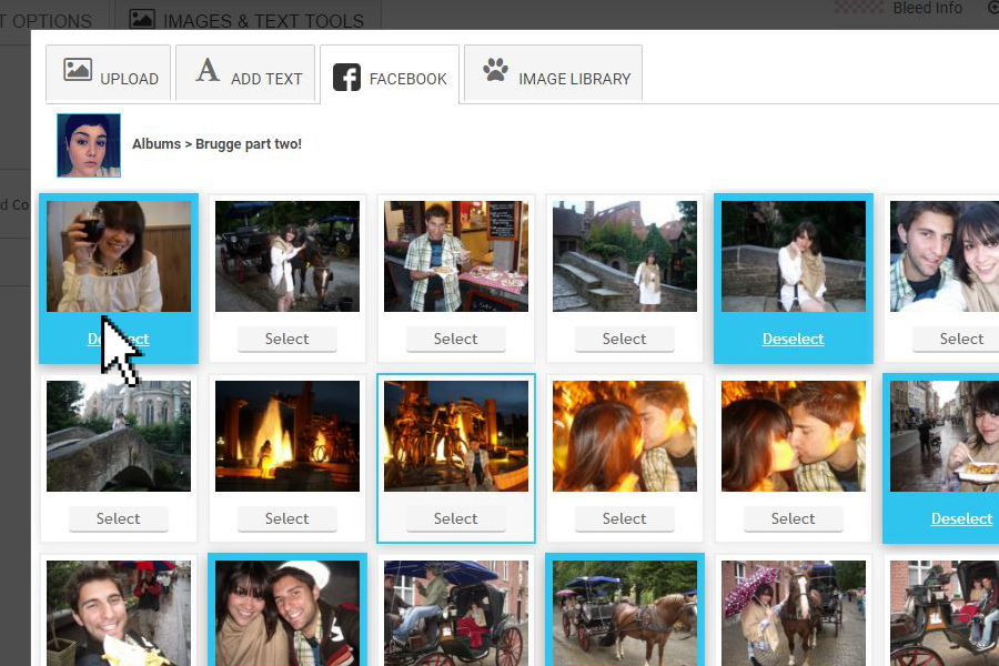upload your favourite facebook photos