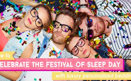 celebrate festival of sleep day personalised bedding