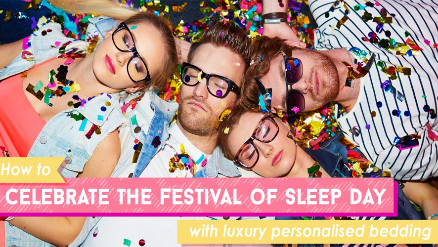 celebrate festival of sleep day personalised bedding