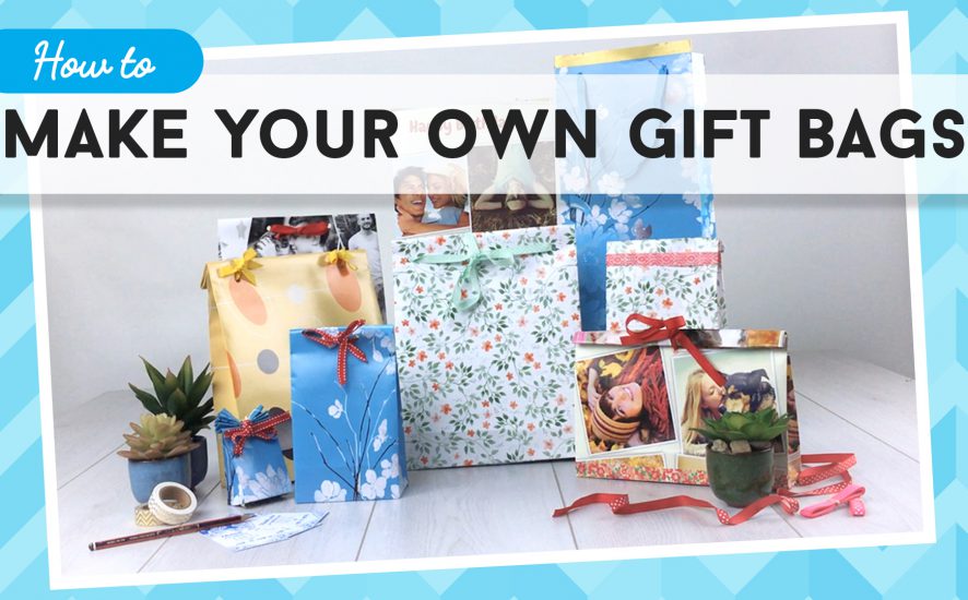 how to make a gift bag from wrapping paper
