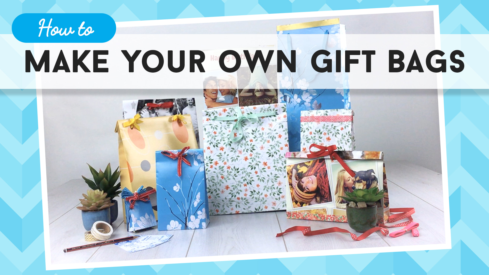How to make a Gift bag out of wrapping paper 