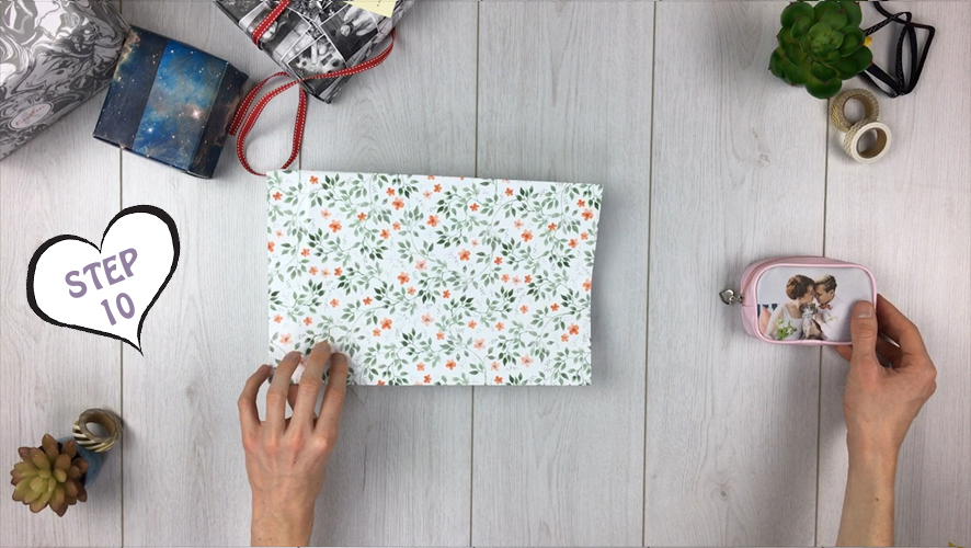 how to make a gift bag from wrapping paper step 10