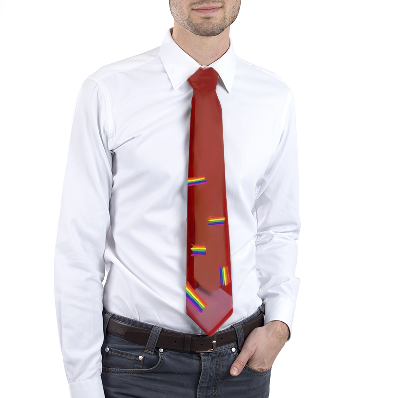 Donald Trump rainbow tie